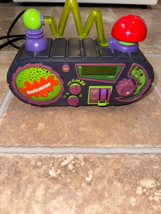 Vintage 1995 Nickelodeon Time Blaster Rise & Slime Alarm Clock AM/FM Radio works - Picture 1 of 9